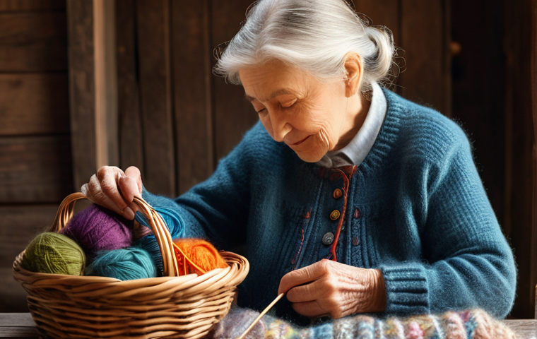 수공예 대바늘 뜨기 - Image Prompt 1: The Legacy of Threads**