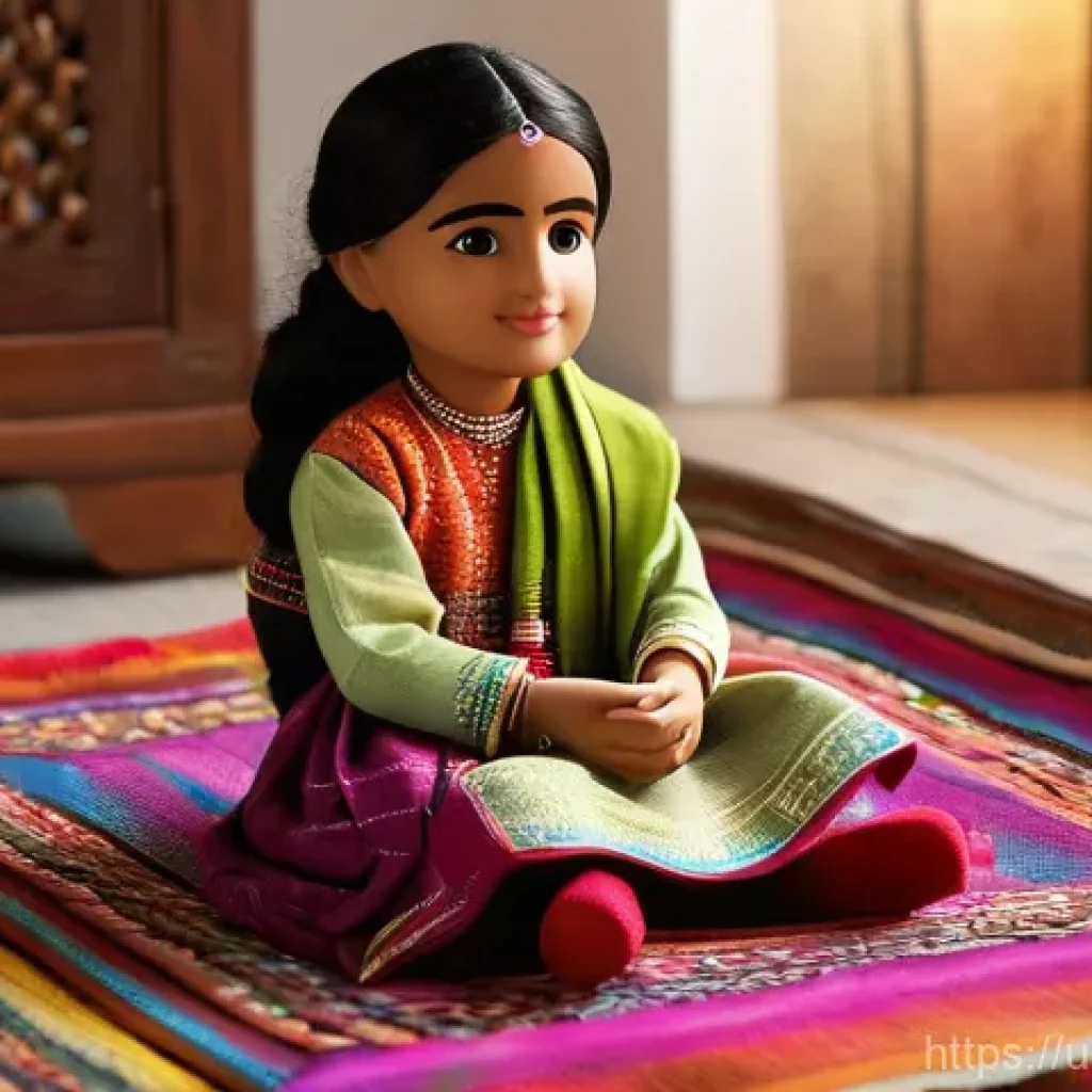 수공예 장난감 만들기 - A heartwarming scene featuring a young South Asian girl, approximately 6 years old, dressed in modes...