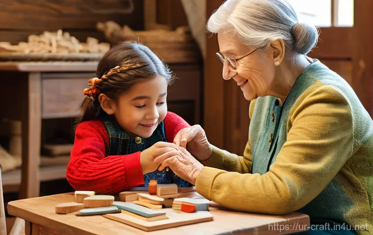 수공예 장난감 만들기 - Two children, one boy and one girl, aged approximately 8 and 10, dressed in comfortable, modest ever...