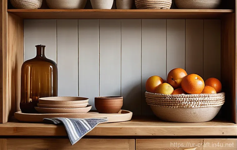 수공예 부엌 소품 - Prompt 1: The Artisan's Rustic Kitchen**