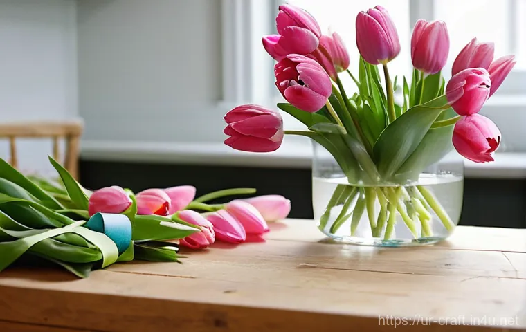 수공예 꽃다발 만들기 - **Prompt 1: The Art of Floral Arrangement**
"A close-up shot of skilled hands, wearing simple, m...
