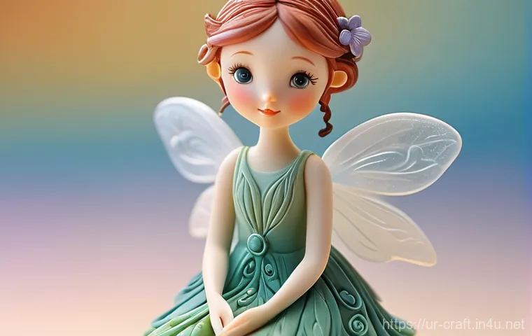 수공예 피규어 만들기 - Prompt 1: Whimsical Forest Fairy Figurine in Progress**